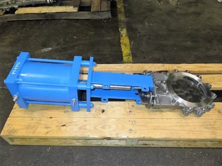 Grinell 10″-150 knife gate valve actuated