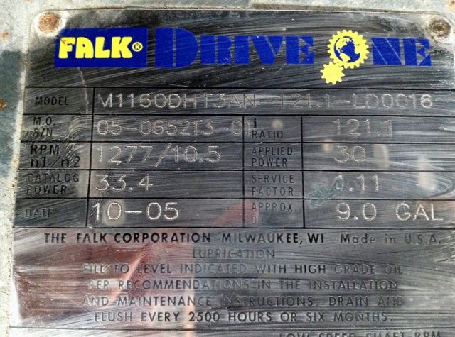 Falk Drive One Model M1160DHT3AN-121.1-LD 0016, new condition