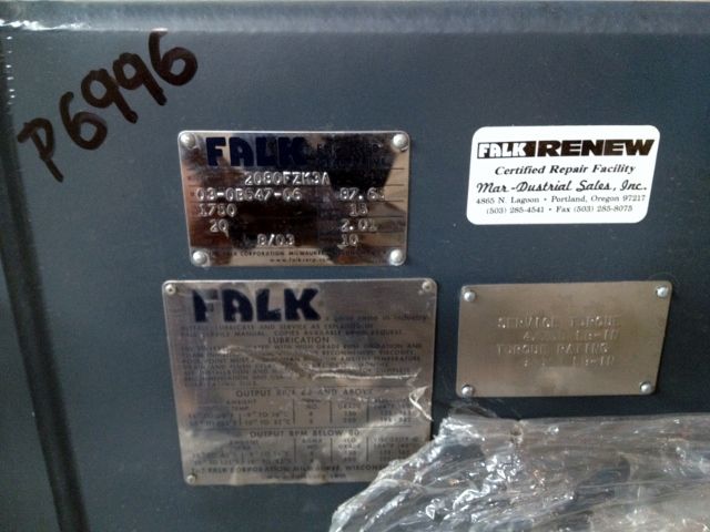 NEW Falk Enclosed Gear Drive Model 2080FZK3A - P6996 - Peak Machinery