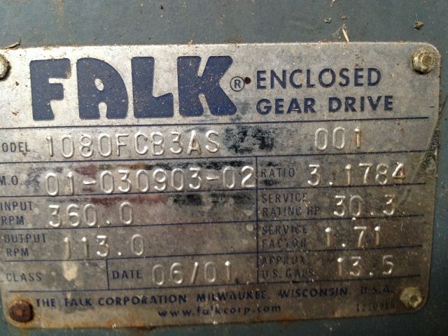 Falk Enclosed Gear Drive Model 1080FCB3AS