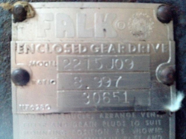 Falk Enclosed Gear Drive Model 2215J09