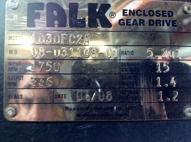 Falk Enclosed Gear Drive Model 1030FC2A, New Surplus