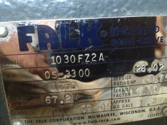 Falk Enclosed Gear Drive Model 1030FZ2A