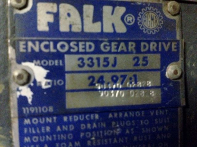 Falk Enclosed Gear Drive Model 3315J-25