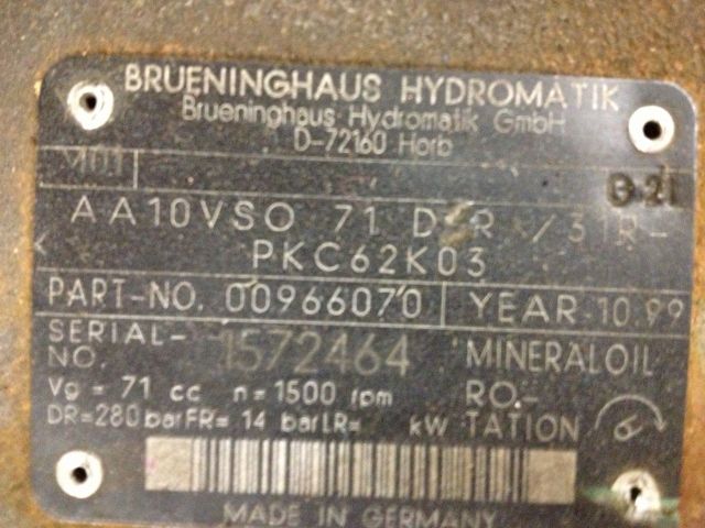 Rexroth Brueninghaus Hydromatik Pump Type AA10VS071DR/31R-PKC62K03