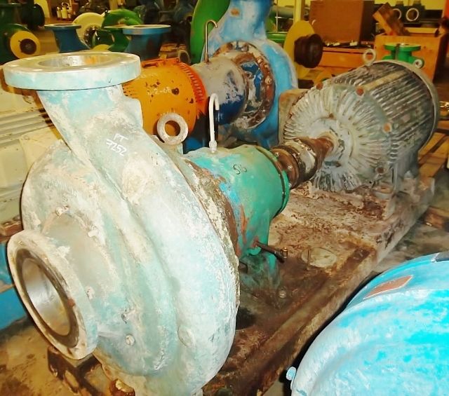 Goulds Pump model 3175 size 6x8-22 with base and motor