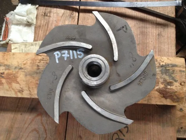 Goulds pump model 3196 impeller, size 8″, 316 Stainless