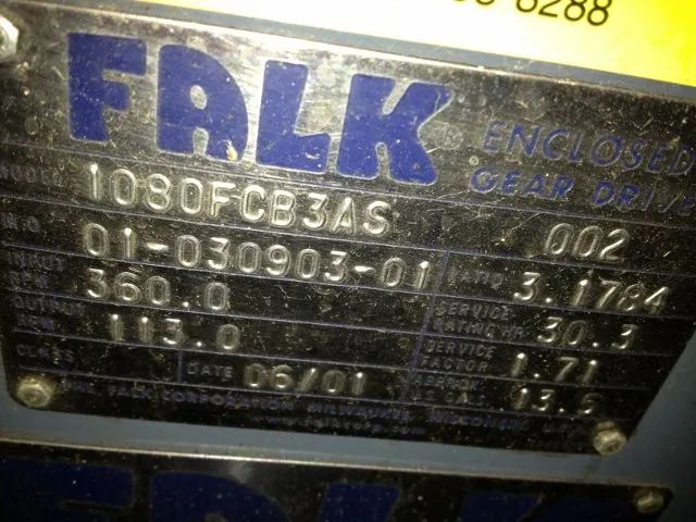 Falk Enclosed Gear Drive Model 1080FCB3AS