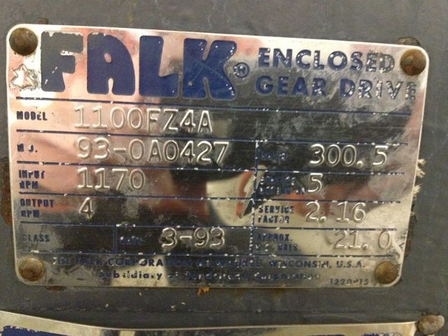 Falk Enclosed Gear Drive Model 1100FZ4A