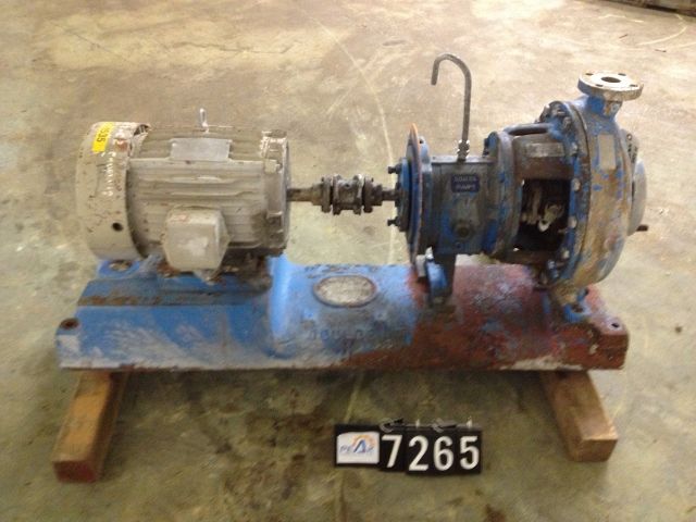 Goulds pump model 3196 size 1.5×3-13 with base and motor