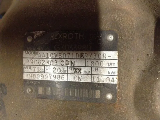 Rexroth Brueninghaus Hydromatik Pump Type AA10VS8DNR/31R-PKC62N00