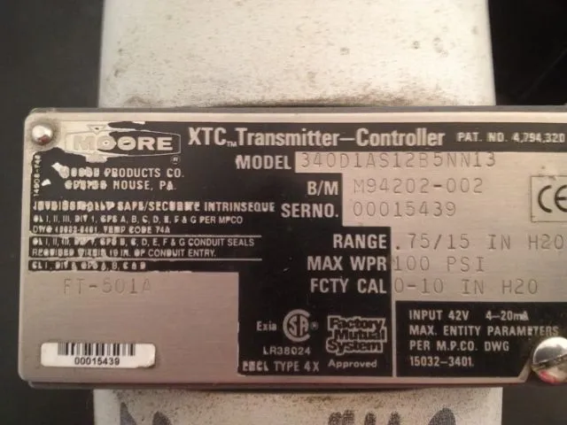Moore 340D1AS12B5NN13 XTC Transmitter-Controller