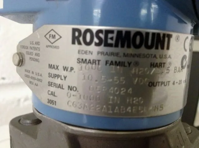 Rosemount 3051CG3A Pressure Transmitter