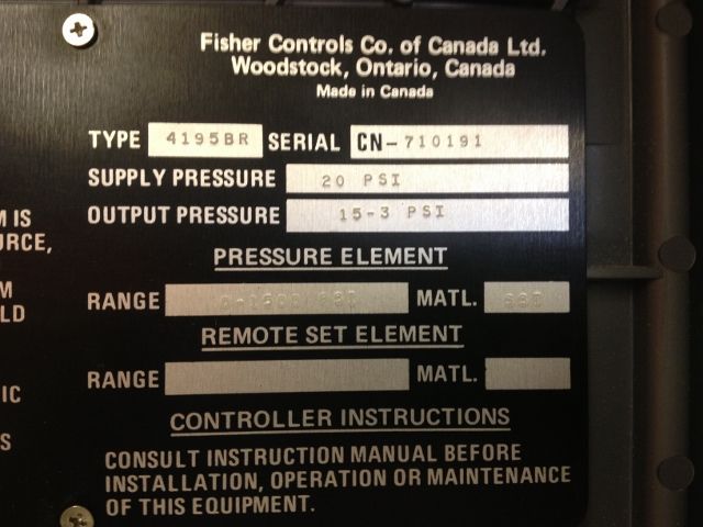 Fisher Wizard 4195BR Pressure Indicating Control