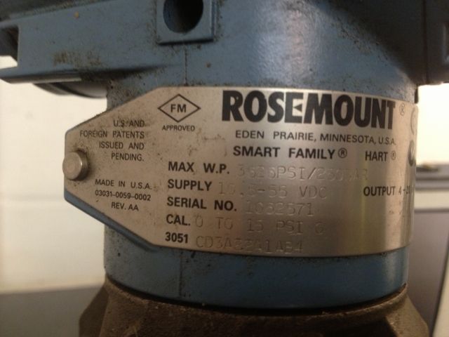 Rosemount 3051CG3A Pressure Transmitter