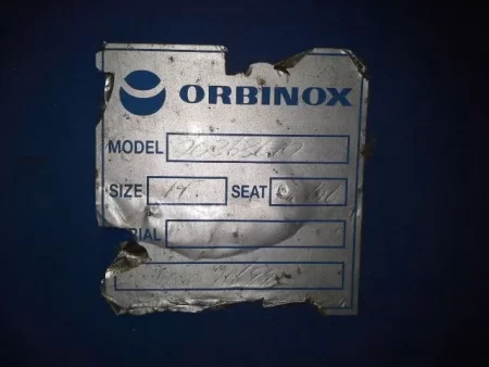 Orbinox 10″-150 knife gate valve, hand wheel operated