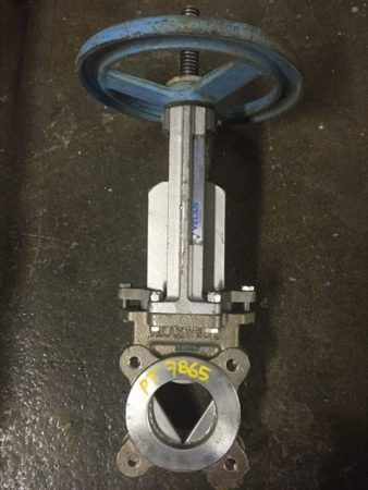 Velan 3″-150 knife gate valve, V-Port Style,  hand wheel operated