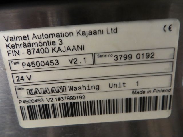 Kajaani Washing Unit with Kajaani Kappa Analyzer type P4500453