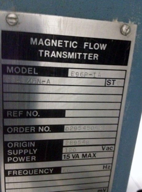 Foxboro Magnetic Flow Transmitter model E96P-IA