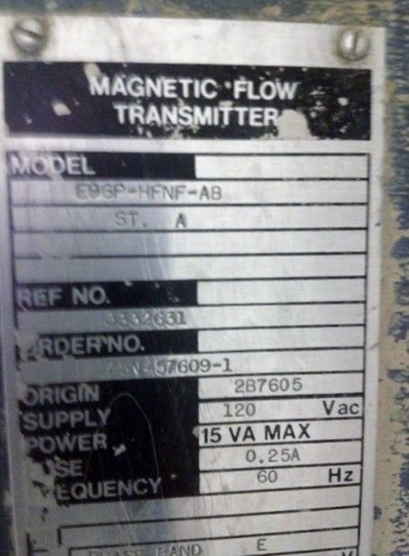 Foxboro Magnetic Flow Transmitter model E96P-HFNF-AB