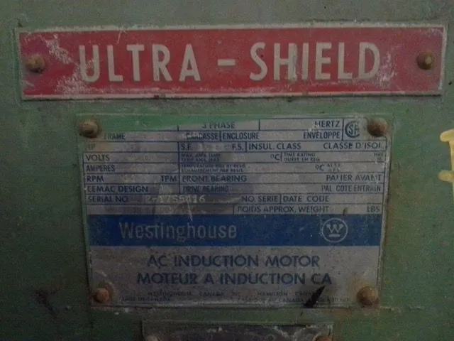 300 hp Westinghouse AC Induction Motor