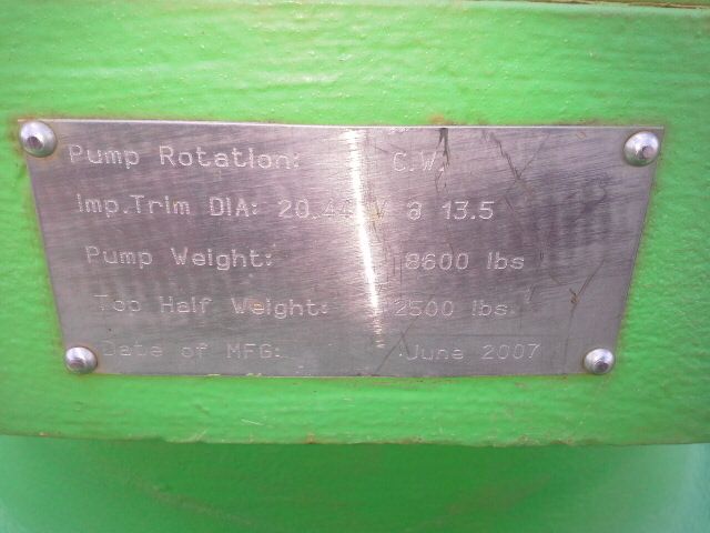 Sulzer pump type HSB size 14x14x23