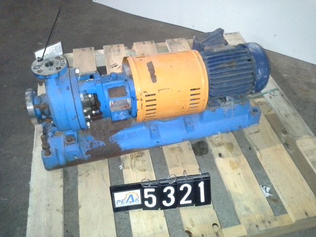 Goulds pump model 3196 STX size 1×1.5-6 with base and motor