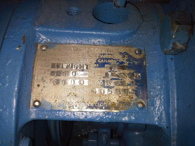 Goulds pump model 3196 MTX size 1.5×3-10