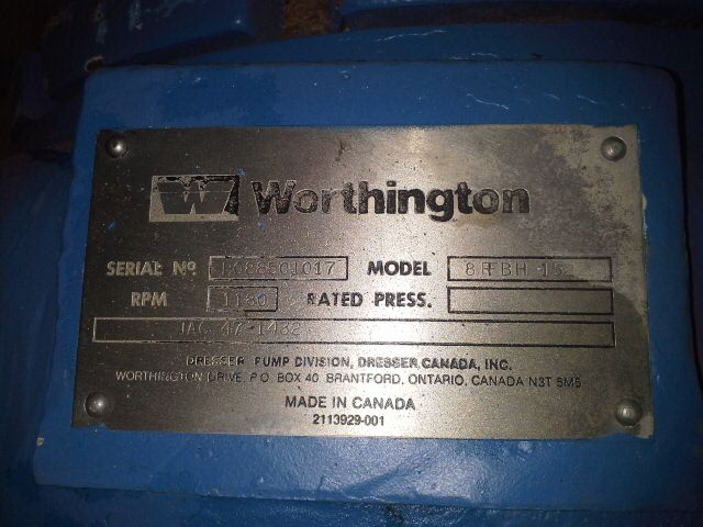 Worthington Pump Model 8FRBH-152