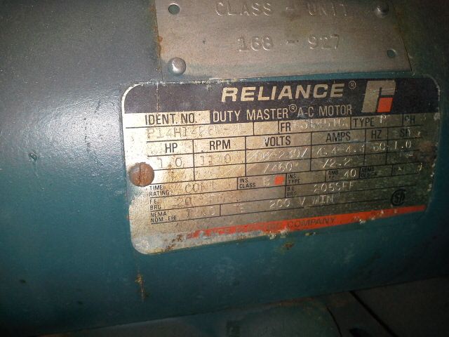 50 hp Reliance Super T DC Motor, 1750 rpm