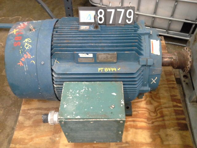 100 hp Siemens PE-21 Plus Induction AC Motor, 1185 rpm