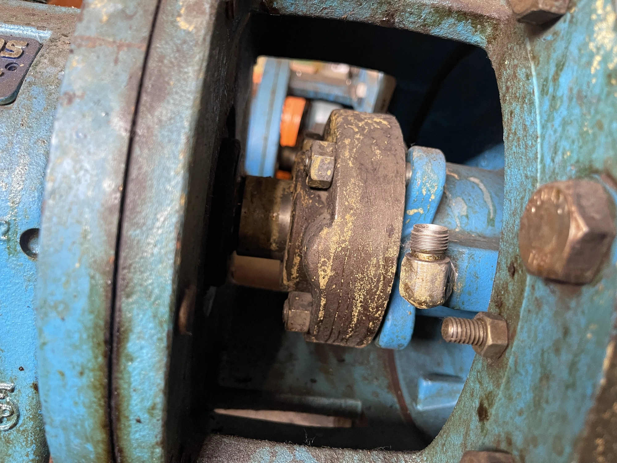 Goulds pump model 3196 MTX size 2×3-10 with base and 7.5 hp motor