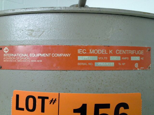 International Equipment Company – IEC – model K Centrifuge, 3/4 hp