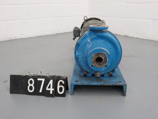 Peerless Pump model 8196 size 1×1.5×8 with base and motor