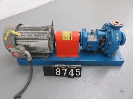 Peerless Pump model 8196 size 1×1.5×8 with base and motor
