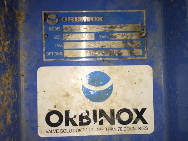 Orbinox 8″-150 CR Round and Square Port Knife Gate valve with actuator