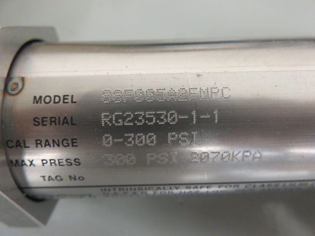 Ametek model 88F005A2FMPC Pressure Transmitter, Cal. 0-300 psi