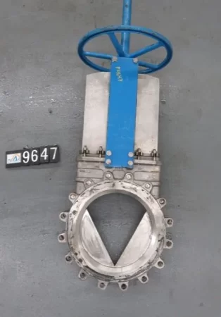 Orbinox 18″ Knife Gate Valve, V-Port, Hand Wheel Operated
