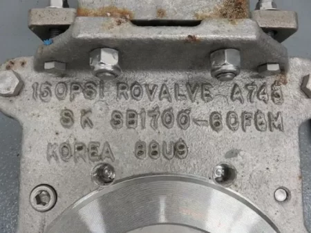 Rovalve 6″-150 knife gate valve, hand wheel operated , New