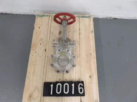 SMC Korea 4″-150 knife gate valve, hand wheel operated