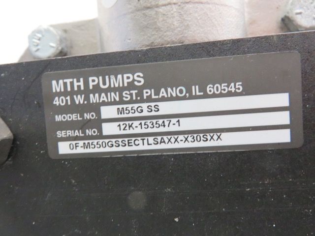 MTH pump model M55G SS, New