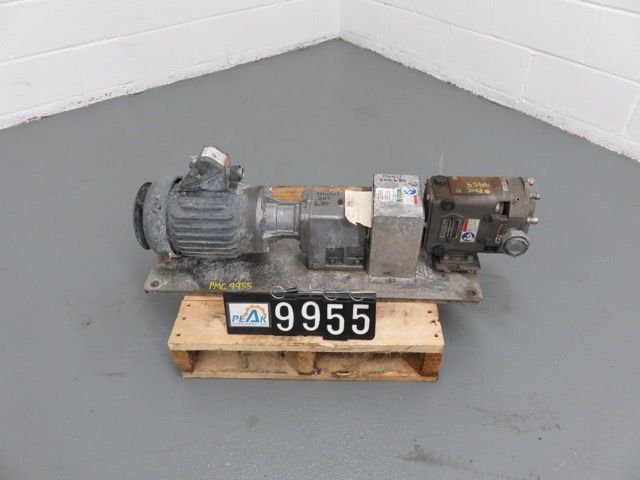 Waukesha Cherry-Burrell Pump Model 006U2 with base and motor
