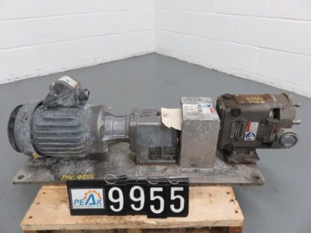 Waukesha Cherry-Burrell Pump Model 006U2 with base and motor