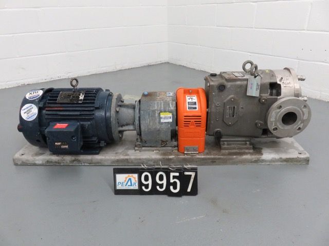 Waukesha Cherry-Burrell Pump Model 060U2 with base and motor