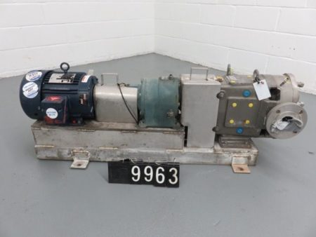 Waukesha Cherry-Burrell Pump Model 060U2SP with base and motor