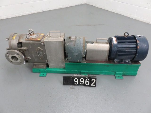 Waukesha Cherry-Burrell Pump Model 060U2SP with base and motor