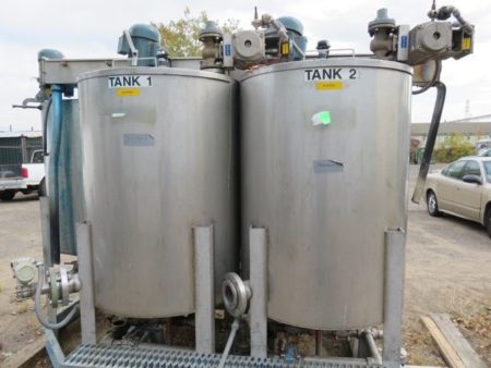 5 Bank Stainless Steel Tanks, capacity 118 liters
