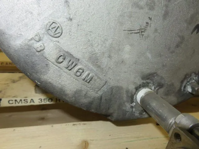 Durco Self Primer pump model MK3 size 2K2x1.5US10A/8 material CN7M