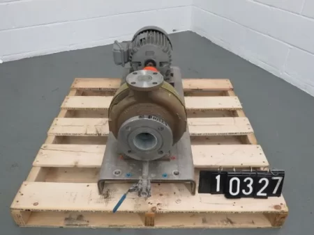 Durco pump model MK3 STD size 1K3x1.5-82/62RV , material CD4M with base and 575v Motor