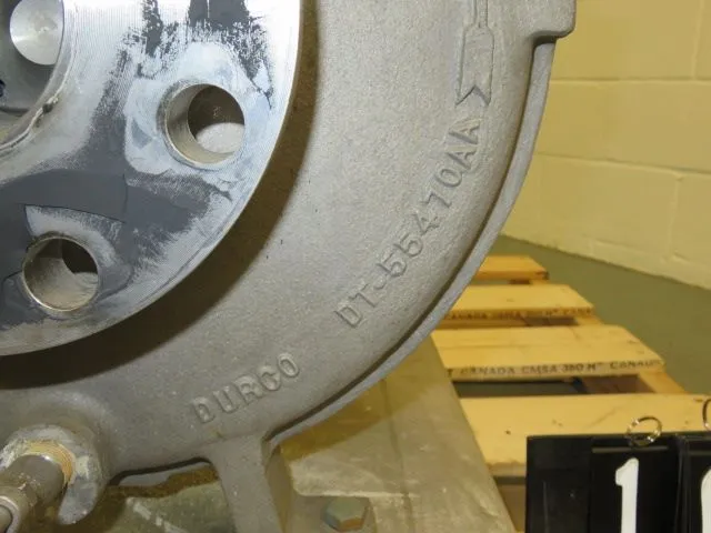 Durco Low Flow pump model Mark III A size 2K3x1.5-LF13/10.1with base and 575v motor , material CD4M